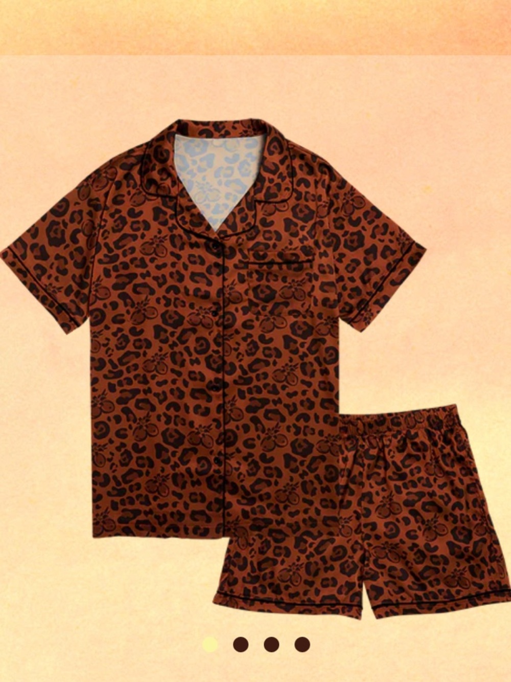 New‎ Karol G Tropicoqueta Animal Print Satin PJ Pajama Set Size Small
